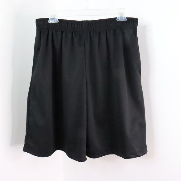 2pc Men's L/XL Tek Gear Zone Pro Black Mesh-Knit Gym Basketball Athletic Shorts - Picture 6 of 10